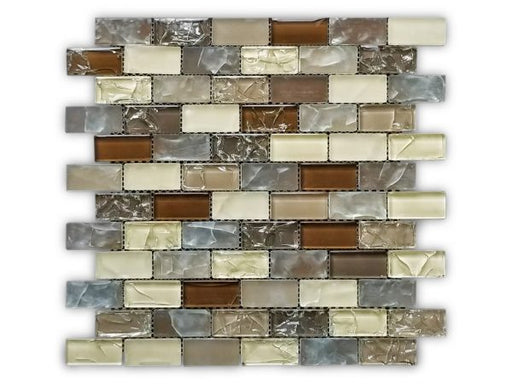 Cream/Brown Glass Mix - BH001 - Faiola Tile