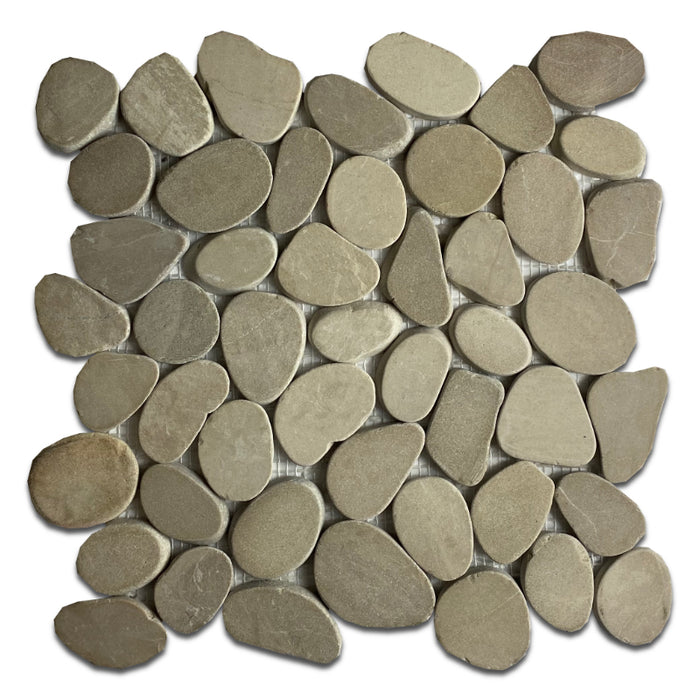 Beige/White Pebble Mosaic