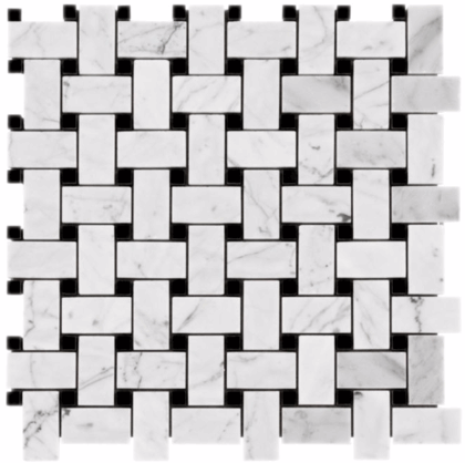 Bianco Cararra Basket Weave - Faiola Tile