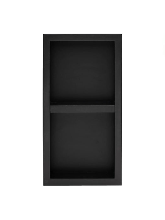 Black Porcelain Niche 12"x24" (With 50/50 Shelf)