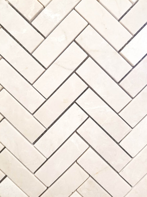 Crema Perla Herringbone - Faiola Tile