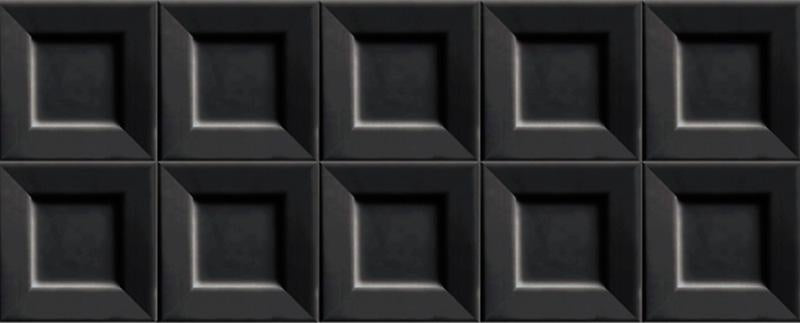 B & W Accent - Cubic Black 8"x20" - Faiola Tile