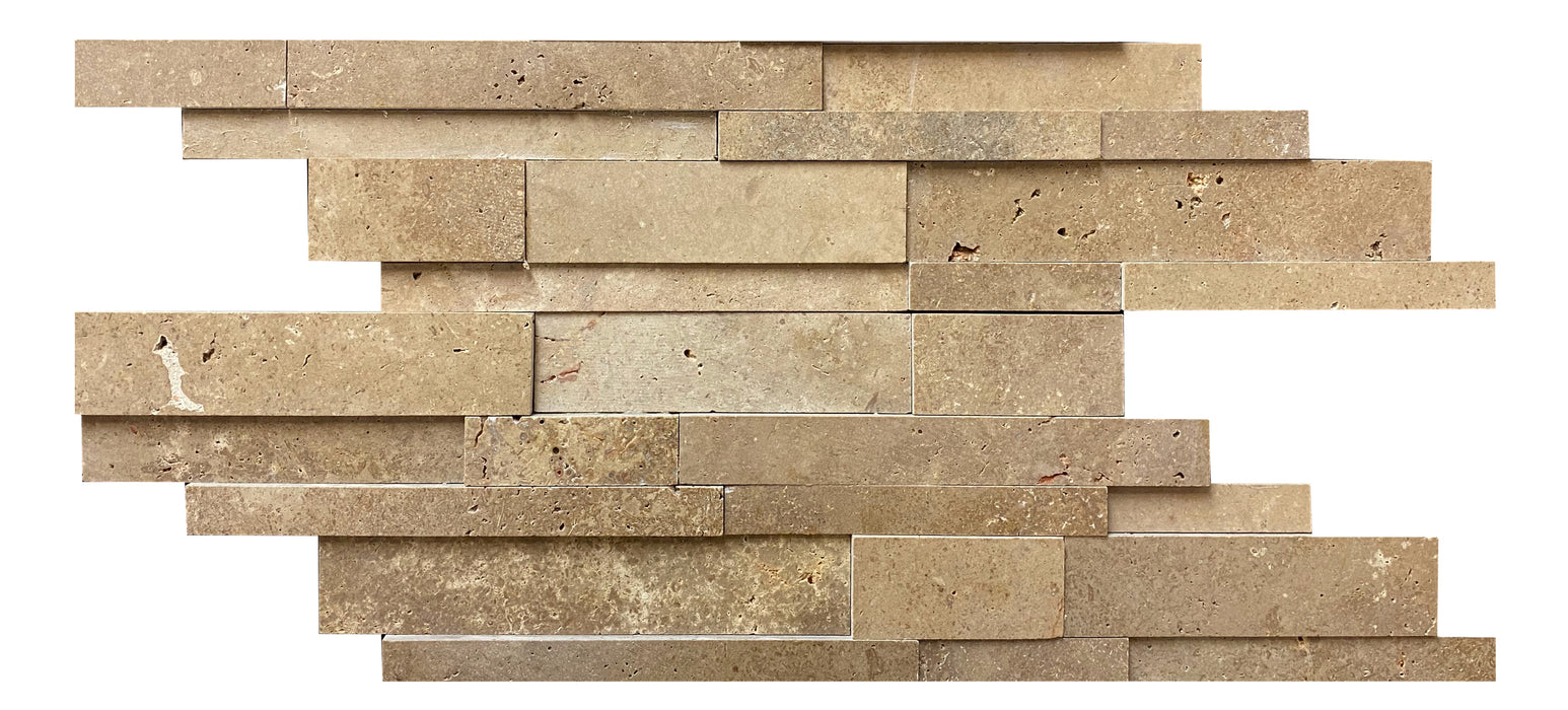 Cubic Noce Stone Wall Cladding 6"x24"