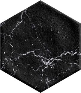 Dorset Black 8"x10" Hexagon