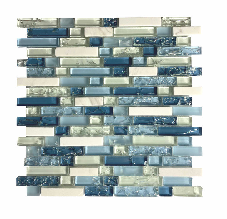 Blue Crackle Glass - FAOQ-4 - Faiola Tile