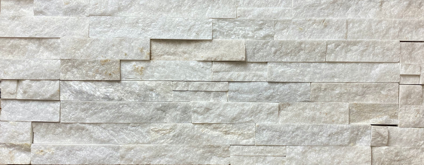 Glacier White Stone Wall Cladding 6"x24"