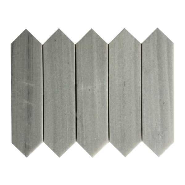 Luna Grey Elongated Hexagon 2"x8"