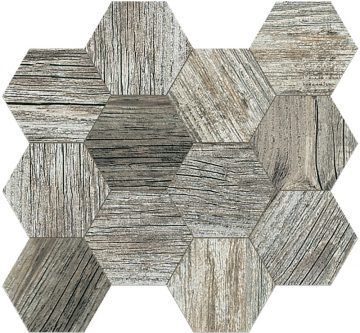 Time Silver Hexagon 4" - Faiola Tile