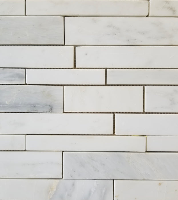 Oriental White Marble Mosaic - Hexagon, Brick, Random Strip - Faiola Tile