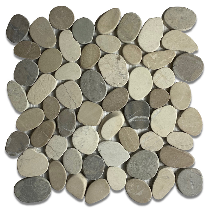 Oval Flat Pebble Mosaic