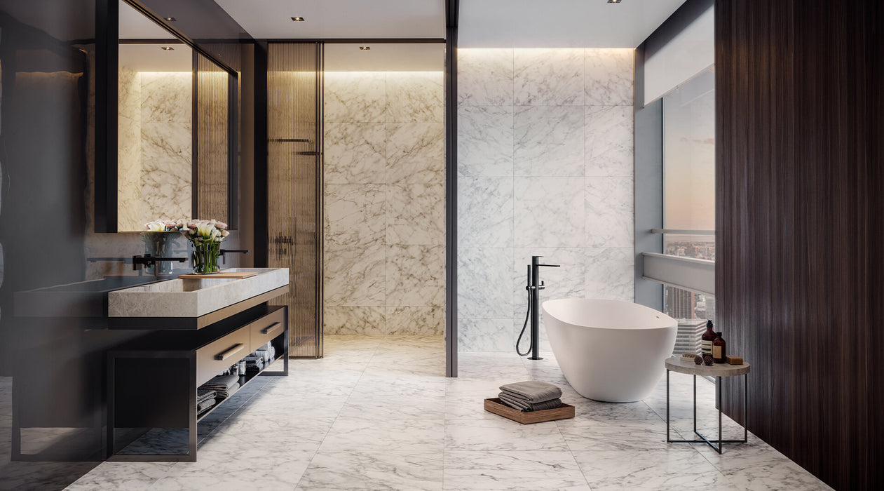 Nexus Carrara 12"x24" Polished Porcelain Tile