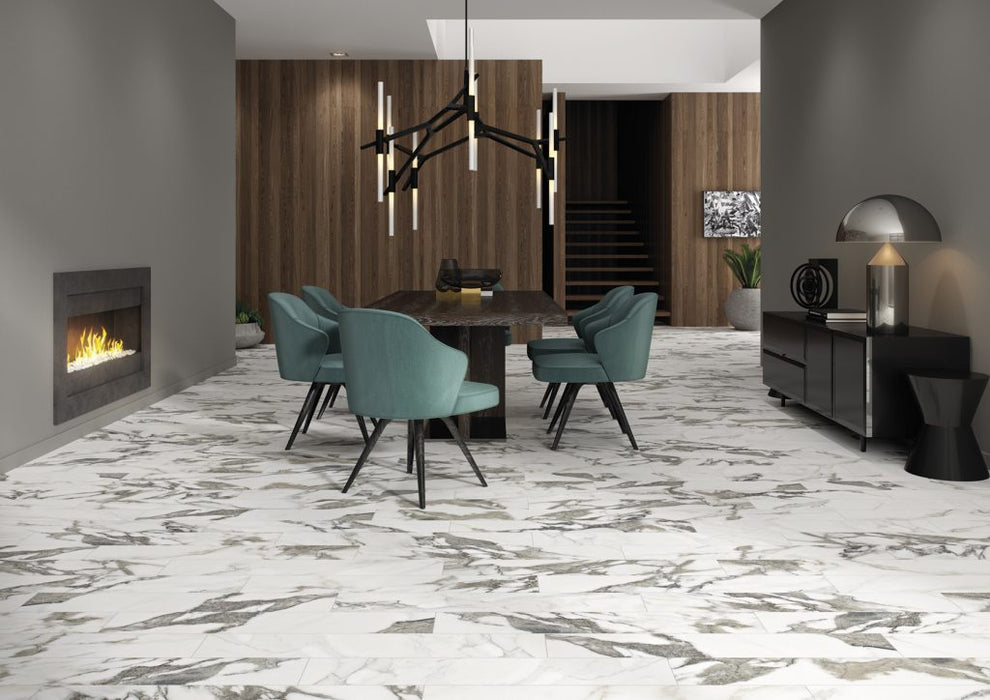 Calacatta Majestic 6"x36" Porcelain Tile