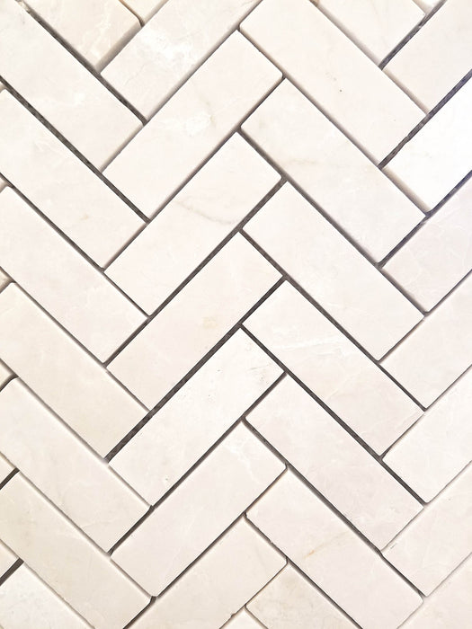 Crema Perla Herringbone - Faiola Tile