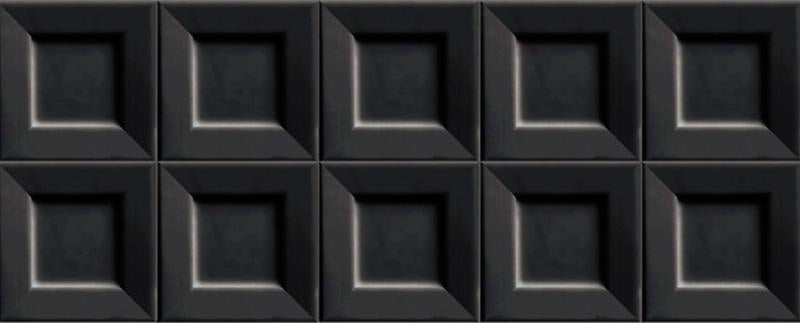 B & W Accent - Cubic Black 8"x20" - Faiola Tile