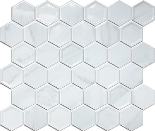 Sky Grey Hexagon Mosaic (2"x2")